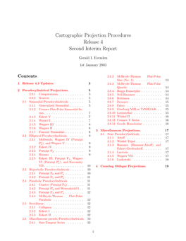 Cartographic Projection Procedures Release 4 Second Interim Report