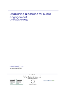 Establishing a Baseline for Public Engagement Guiding Your Strategy