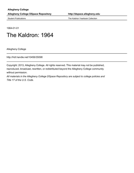 The Kaldron: 1964