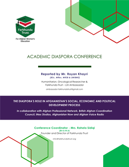 Academic Diaspora Conference Report by Royan Khayri