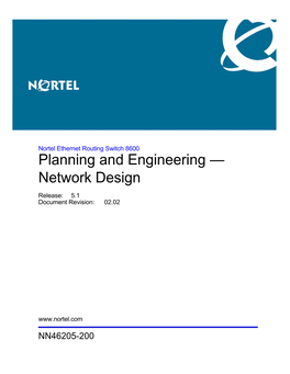 Planning and Engineering — Network Design