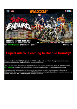 Superenduro Is Coming to Basque Country!