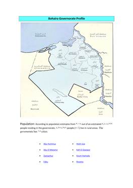 Bohaira Governorate Profile