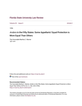 Florida State University Law Review