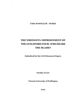 The Wrongful Imprisonment of the Guildford Four: Who Bears the Blame?