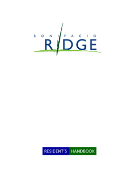 Bonifacio.Ridge.Resident's.Handbook.Copy (Rev.May.2010)