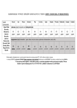 HARMONOGRAM WYWOZU ODPADÓW KOMUNALNYCH Z TERENU GMINY GNOJNO 2018 R