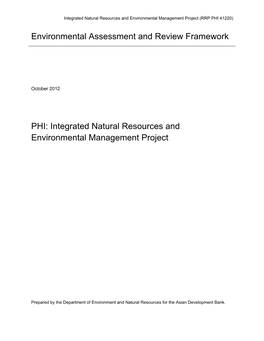 Environmental Assessment and Review Framework