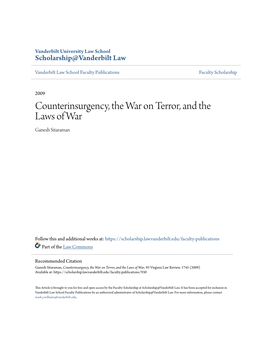 Counterinsurgency, the War on Terror, and the Laws of War Ganesh Sitaraman