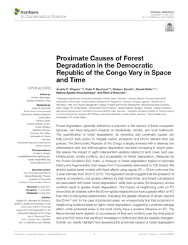 Proximate Causes of Forest Degradation in the Democratic Republic of the Congo Vary in Space and Time