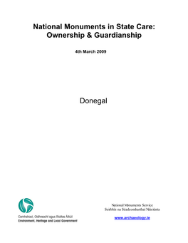 National Monuments in State Care: Ownership & Guardianship