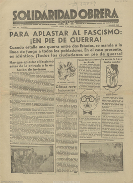 PARA APLASTAR AL ^\Sasmo: ¡EN PIE DE Gui-.Cka! Cuando Estalla Una Guerra Entre Dos Estados, Se Manda a La Línea De Fuego a Todos Los Pobladores