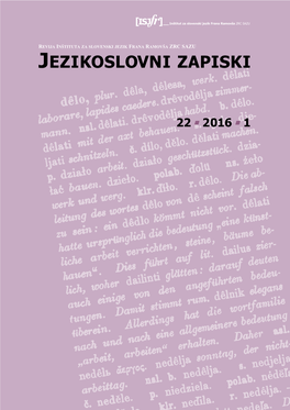 Jezikoslovni Zapiski