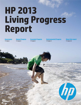 HP 2013 Living Progress Report HP 2013 Living Progress Report