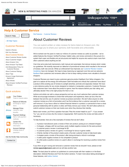 About Customer Reviews