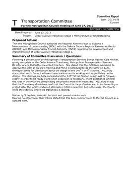 T Transportation Committee