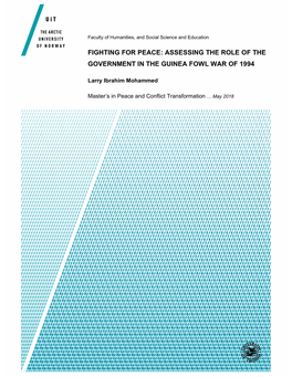 Assessing the Role of the Government in the Guinea Fowl War of 1994