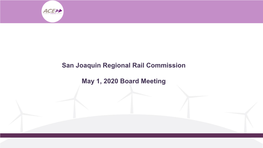 San Joaquin Regional Rail Commission May 1, 2020 Board