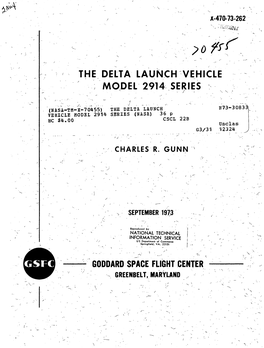 The Delta Launch -Vehicle -- Model-2914 Series