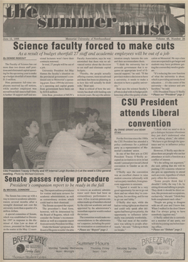 Science Faculty Forced to Make Cuts