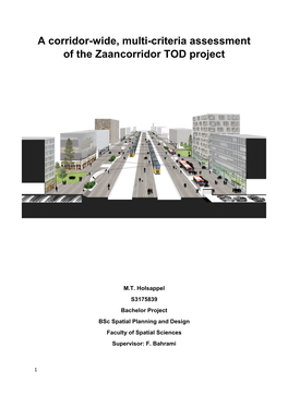 A Corridor-Wide, Multi-Criteria Assessment of the Zaancorridor TOD Project