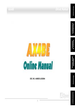 AX4BE Online Manual W