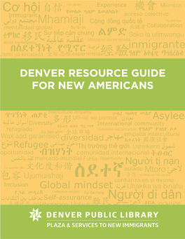 Denver Resource Guide for New Americans