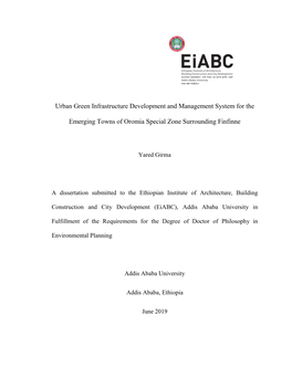 Urban Green Infrastructure Development and Management System for The