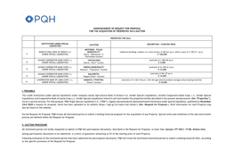 Announcement of Request for Proposal for the Acquisition of Properties Via E-Auction