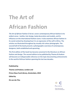 The Art of African Fashion