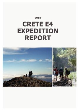 Crete E4 Expedition Report Contents