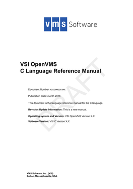 C Language Reference Manual