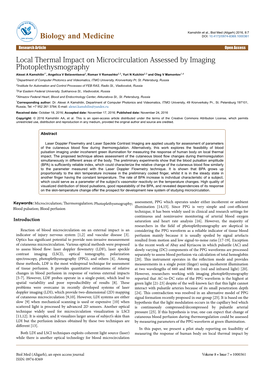 Local Thermal Impact on Microcirculation Assessed By