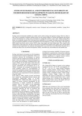 Study on Ecological and Environmental Suitability of Tourism Resources Development in Lijiang River Basin of Guilin, China