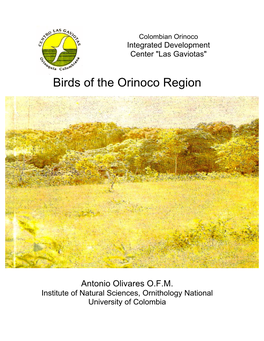 Birds of the Orinoco Region