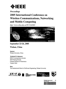 2005 International Conference on Wireless Communications, Networking and Mobile Computing