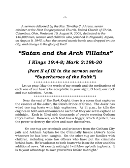 “Satan and the Arch Villains”