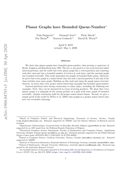 Planar Graphs Have Bounded Queue-Number∗