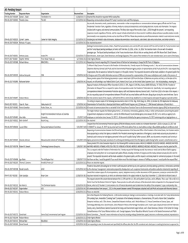 All FOIA Requests Pending As of July 31, 2017