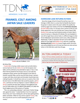 Tdn Europe • Page 2 of 15 • Thetdn.Com Wednesday • 14 July 2021