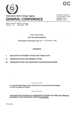 INF/227 International Atomic Energy Agency 16 September 1985 GENERAL Distr