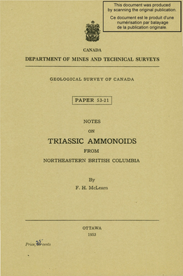 Triassic Ammonoids From