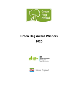 Green Flag Award Winners 2020