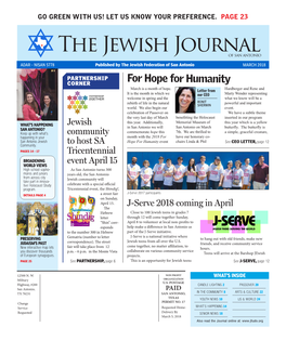 Jewish Federation of San Antonio MARCH 2018