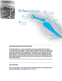 SUTTER BASIN and SUTTER BYPASS the Sutter Basin Is A