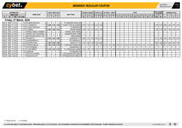 Midweek Regular Coupon 26/03/2020 09:48 1 / 1