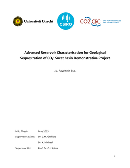 Advanced Reservoir Characterisation for Geological Sequestration of CO2: Surat Basin Demonstration Project