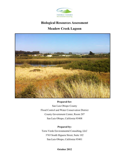 Meadow Creek Lagoon Biological Resources Assessment