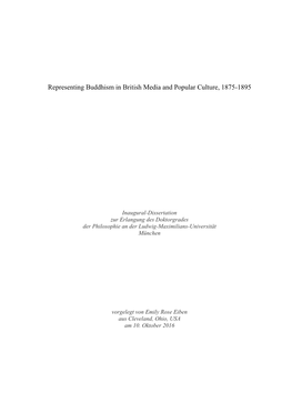 Representing Buddhism in British Media and Popular Culture, 1875-1895