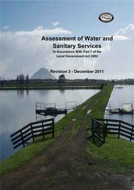 Assessment of Water and Sanitary Services in Accordance with Part 7 of the Local Government Act 2002